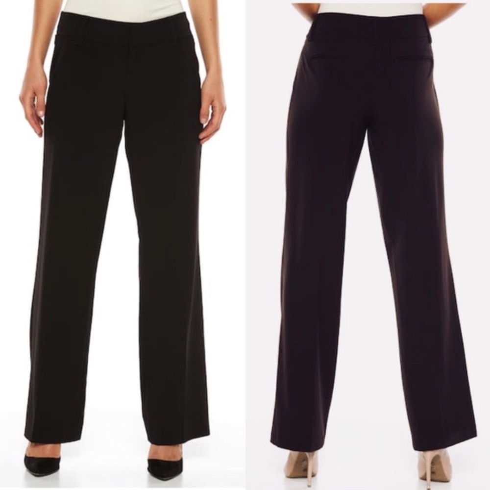 NEW AB Studio Milan Black Pants Work Trousers Sz 2